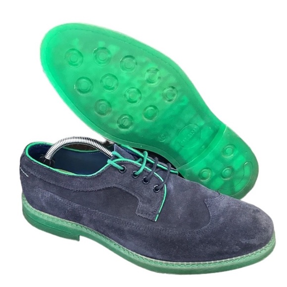 Ted Baker London Suede Oxfords Juippita Size 9 US Portugal Blue lace up - Picture 10 of 10